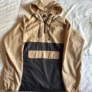Men's Tan and Black windbreaker